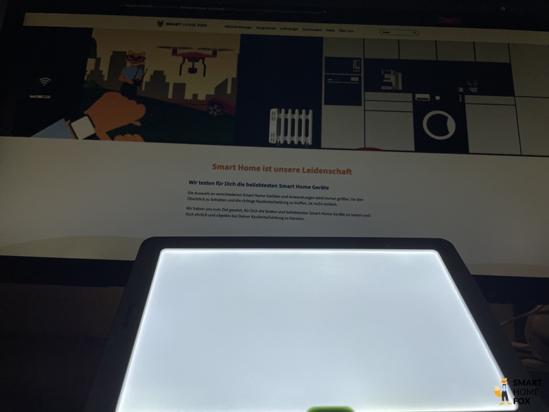 Tageslicht Lampe vor Desktop